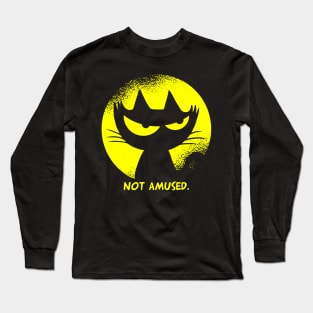 funny cat – Darkness the cat is not amused Long Sleeve T-Shirt